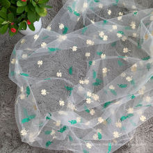 Top Selling Latest Floral Polyester Mesh Fabric